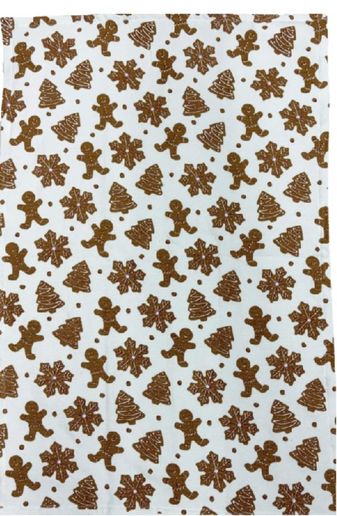 Gingerbread Cotton Terry Kitchen Towel by Makery™